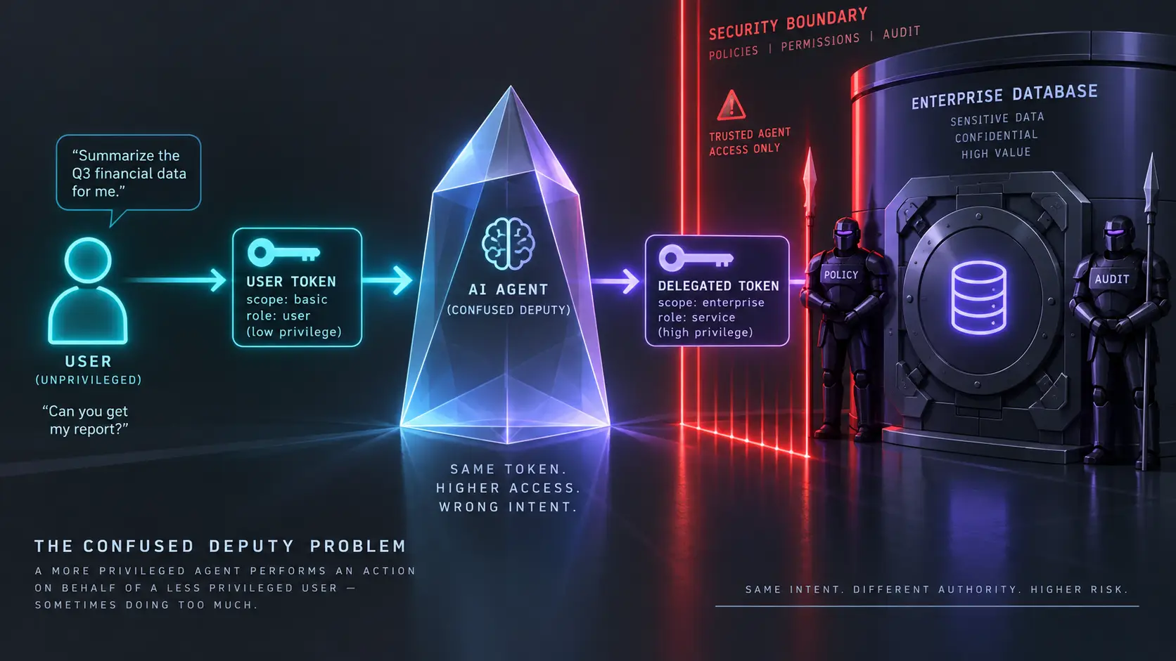 The Confused Deputy Problem in AI Agents: Why Ambient Authority Destroys Enterprise Security